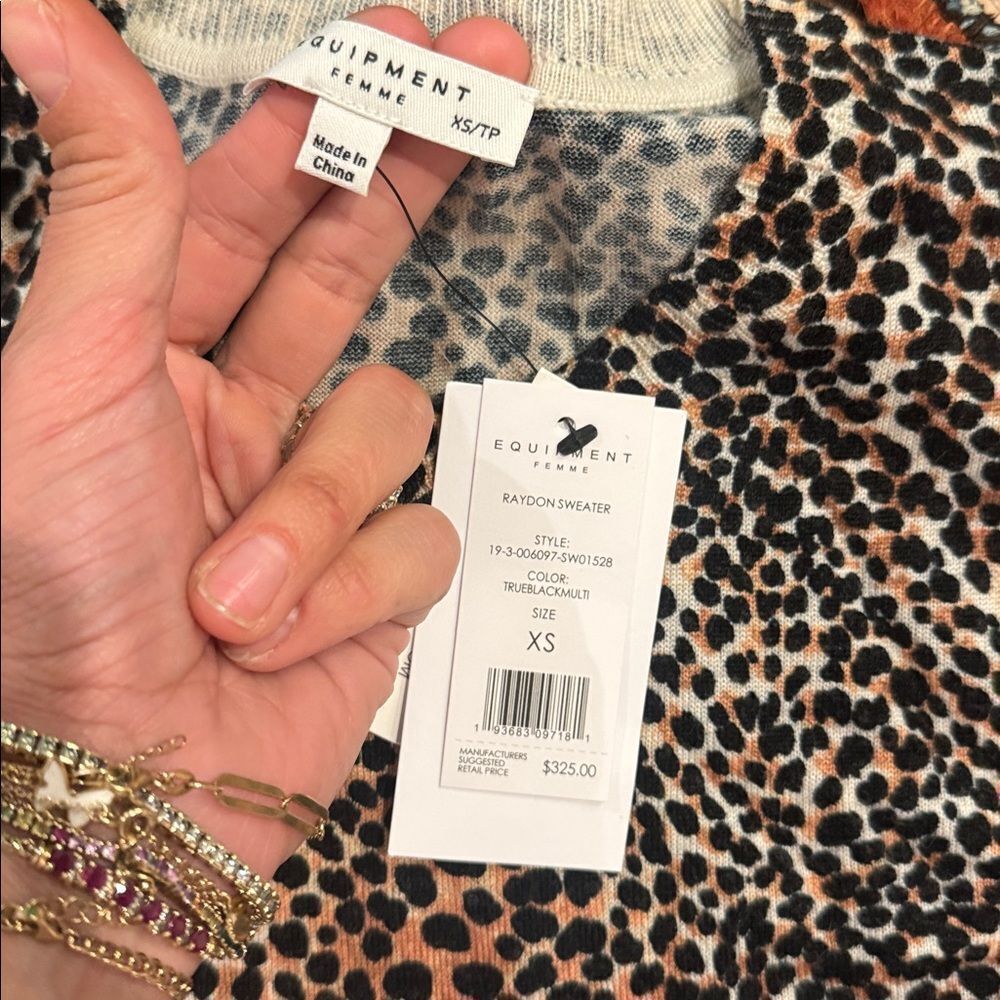 Equipment Leopard Raydon Sweater - Picture 3 of 5